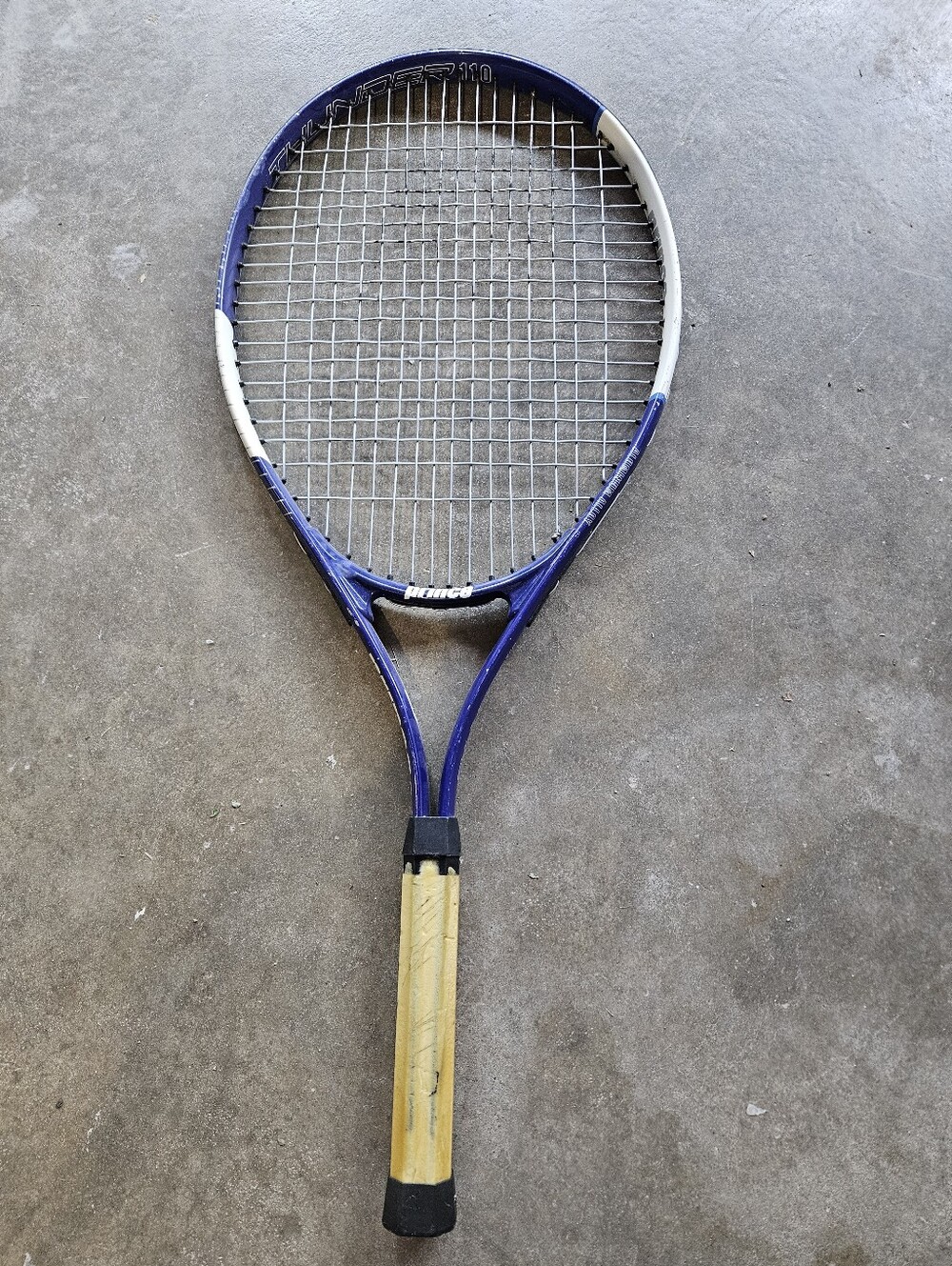 Prince Thunder 110 Tennis Racquet Blue White Oversize Beginner Light Power